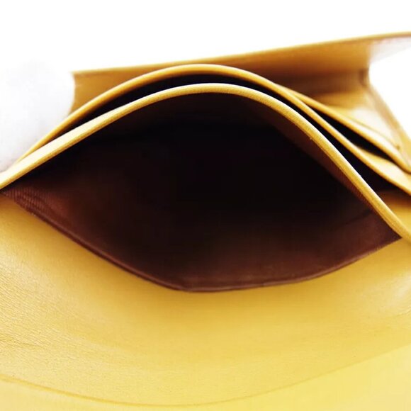 Celine W Wallet Macadam Beige PVC x Leather Authentic USED - Picture 8 of 10